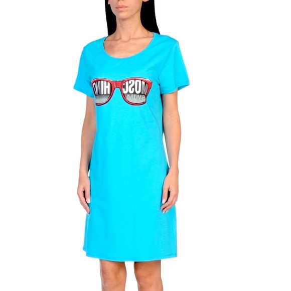 Moschino turquoise sunglasses summer dress authentic - Picture 2 of 12